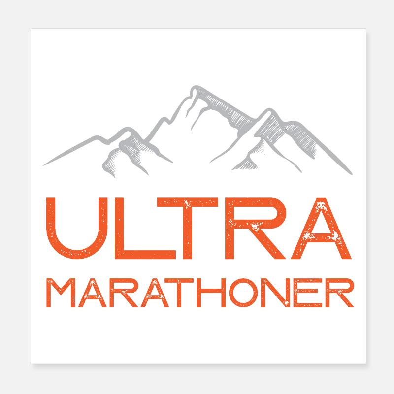 Ultra Marathoner Poster 8" x 8" (20x20 cm)