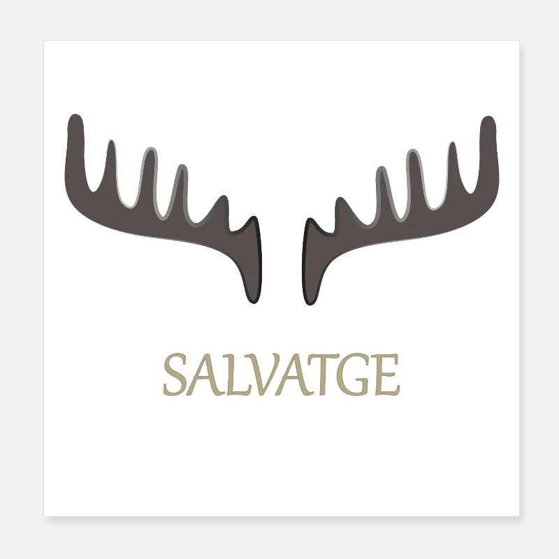 Salvage Deer Antlers Poster 8" x 8" (20x20 cm)