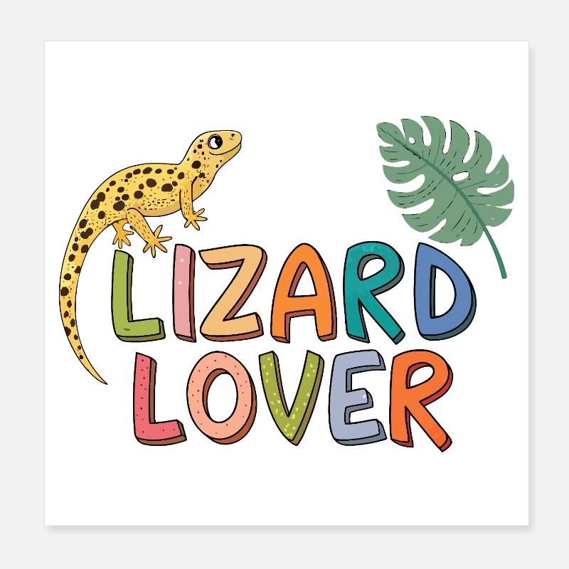Lizard Lover Farben Poster 20x20 cm