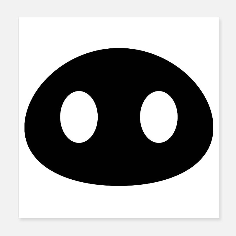 Museau de cochon Poster 20 x 20 cm