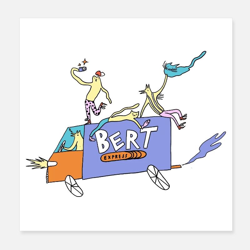 Bert_Express Poster 20 x 20 cm