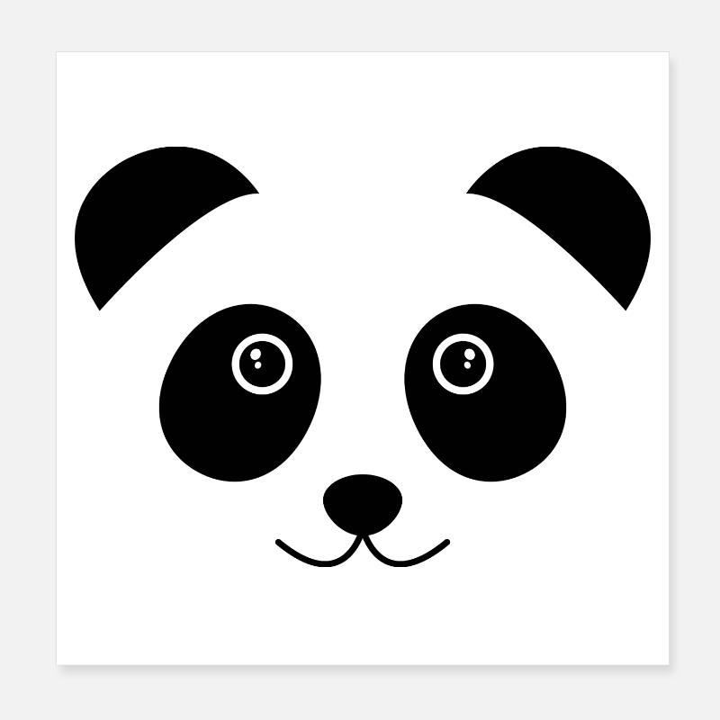 Visage de panda Poster 20 x 20 cm