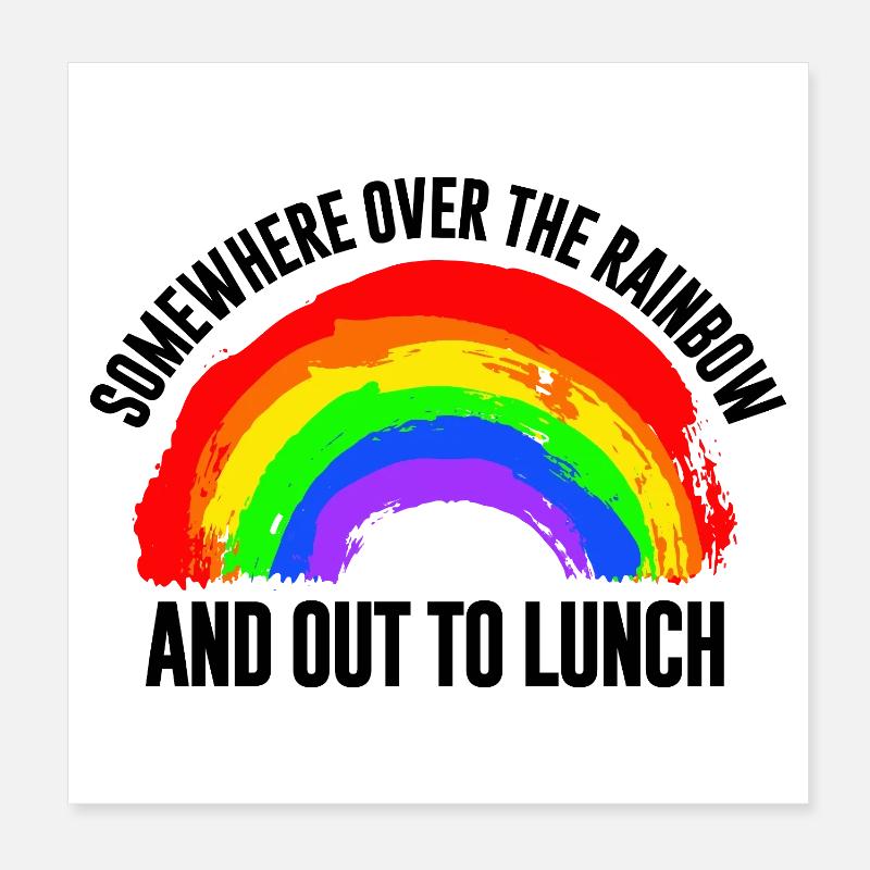 Regenbogen Signet Poster 20x20 cm