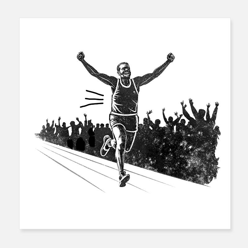 vainqueur du marathon Poster 20 x 20 cm