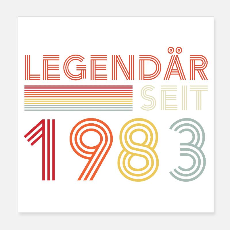 Legendär Seit 1983 Mann Geburtstag Poster 20x20 cm