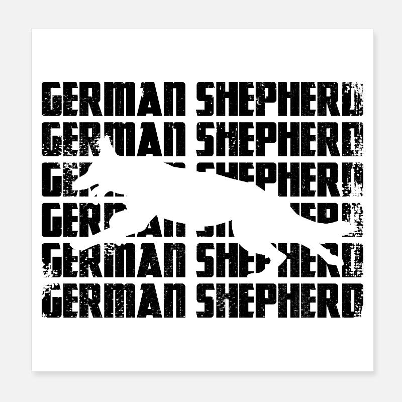 German Shepherd Poster 8" x 8" (20x20 cm)