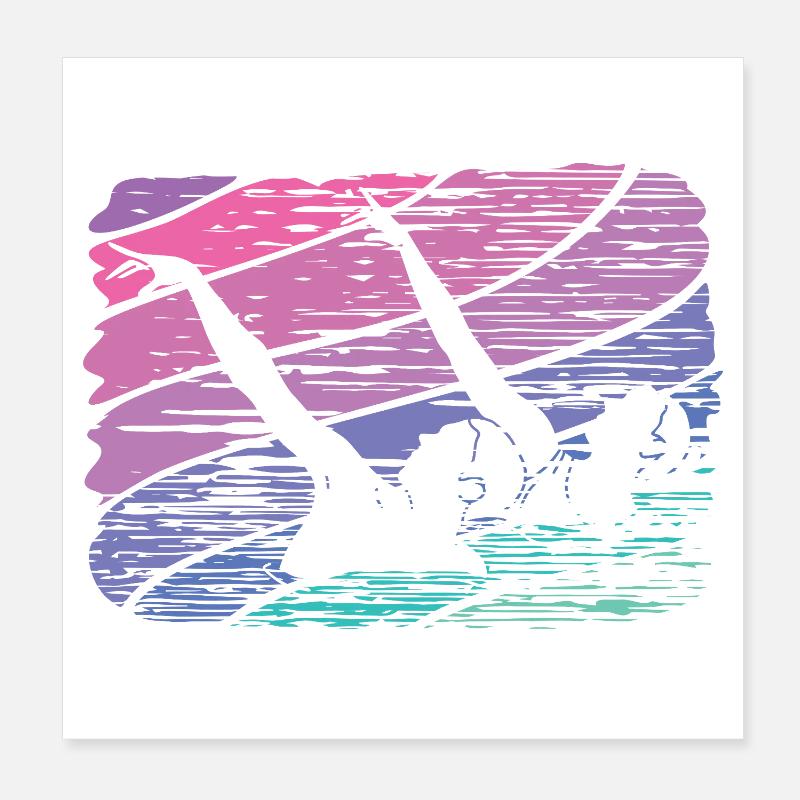 Artistic Swim Team Synchronschwimmen Poster 20x20 cm