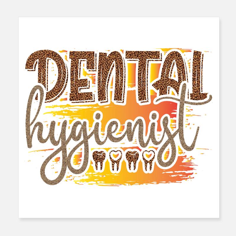 Script du coucher du sol hygiéniste léopard Poster 20 x 20 cm