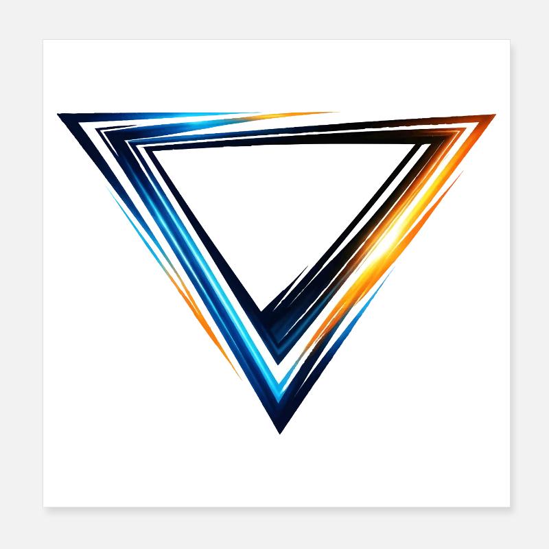 Triangle de design de justaucorps Style sportif moderne Poster 20 x 20 cm