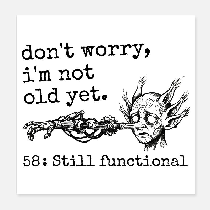 58th Anniversary - 58th Anniversary Humor Gift Poster 8" x 8" (20x20 cm)