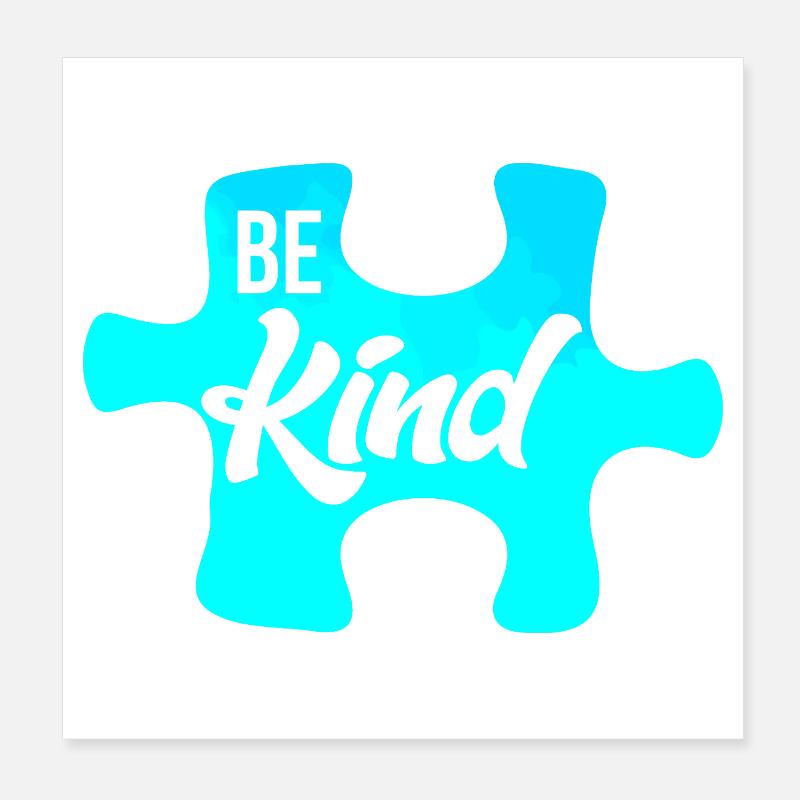 Be Kind Puzzle Motiv Poster 20x20 cm