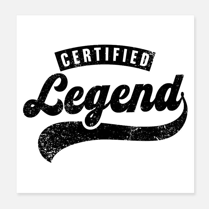 Légende certifiée Poster 20 x 20 cm