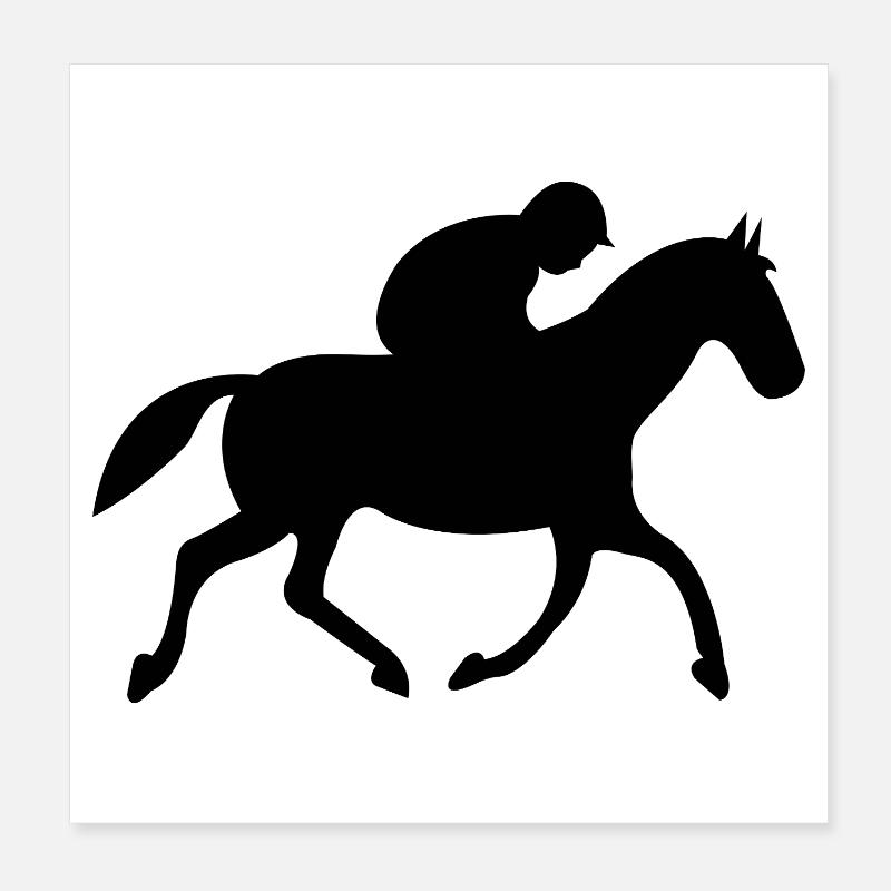 Reiten Poster 20x20 cm
