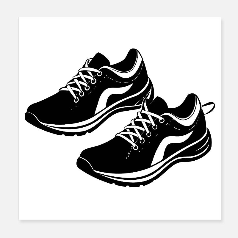 Chaussures de course Poster 20 x 20 cm