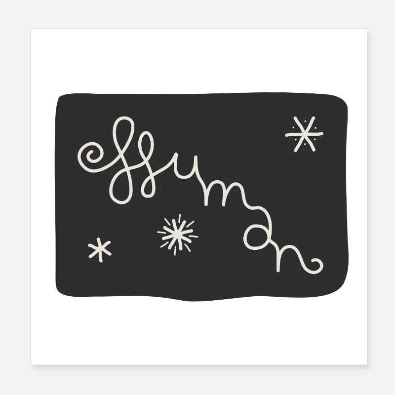 humain Poster 20 x 20 cm