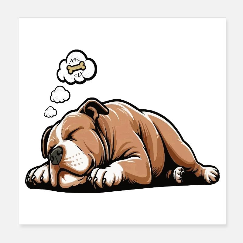 American Bully Bully Pit Bullys Bullybesitzer  Poster 20x20 cm