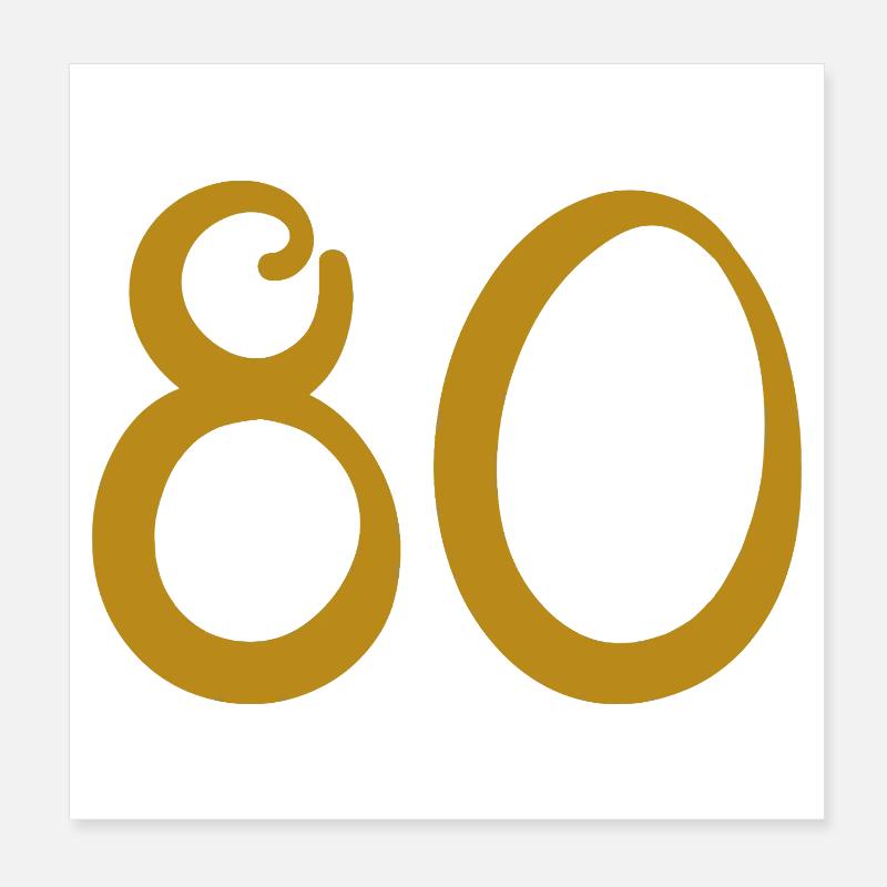 80 Poster 20 x 20 cm