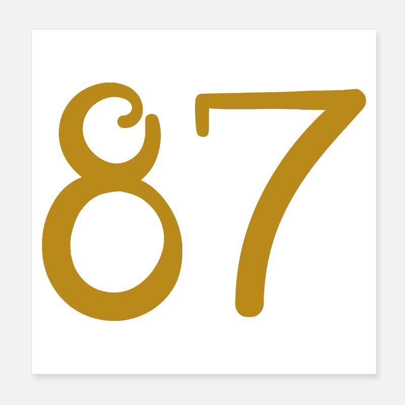 87 Poster 8" x 8" (20x20 cm)