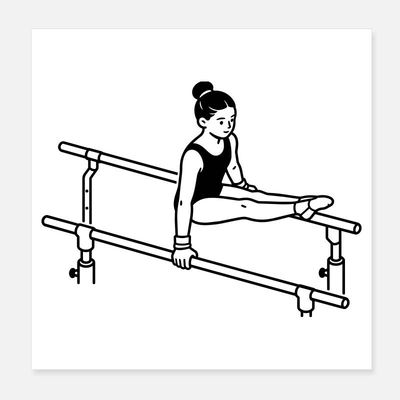 gymnastique Poster 20 x 20 cm