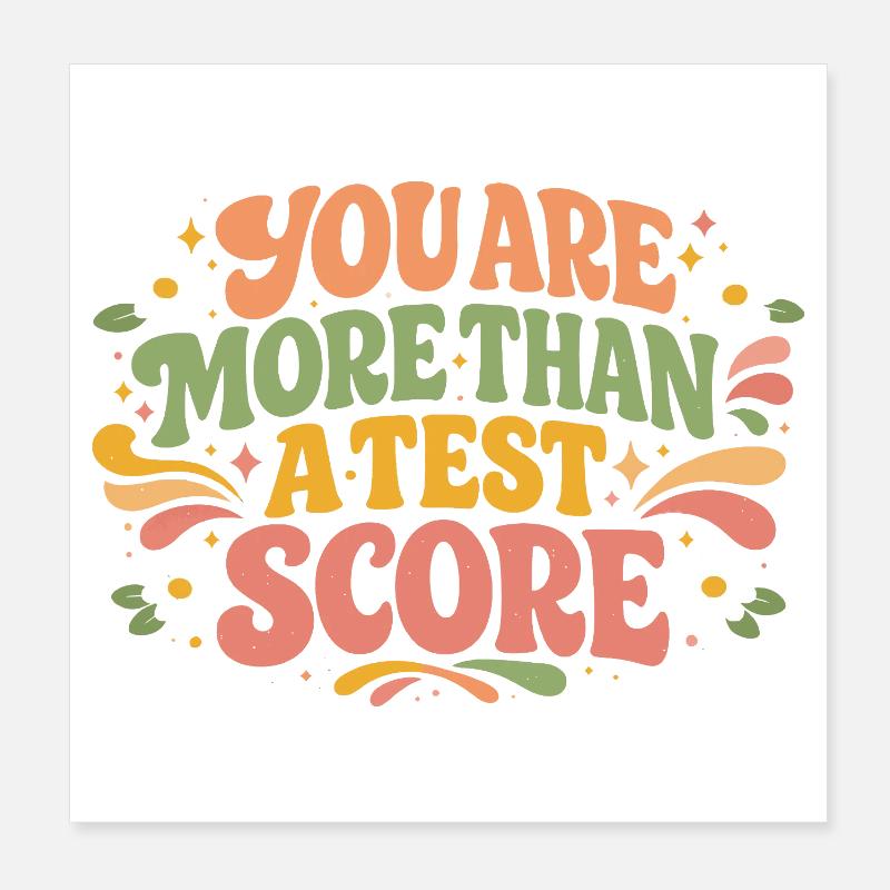 Tu Es Plus Qu'une Note | Motivation École Rétro Poster 20 x 20 cm