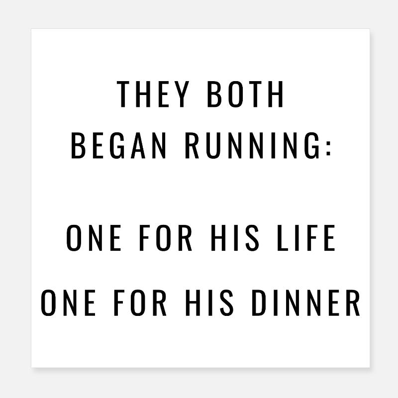 RUNNING PARADOX Poster 20x20 cm