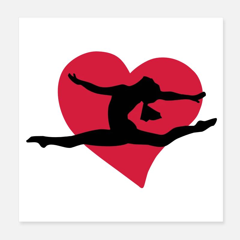 Gymnastic heart Poster 8" x 8" (20x20 cm)