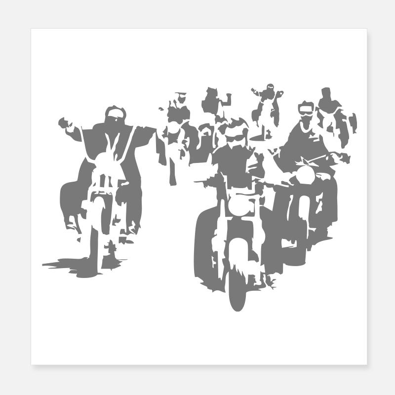 Biker Poster 20x20 cm