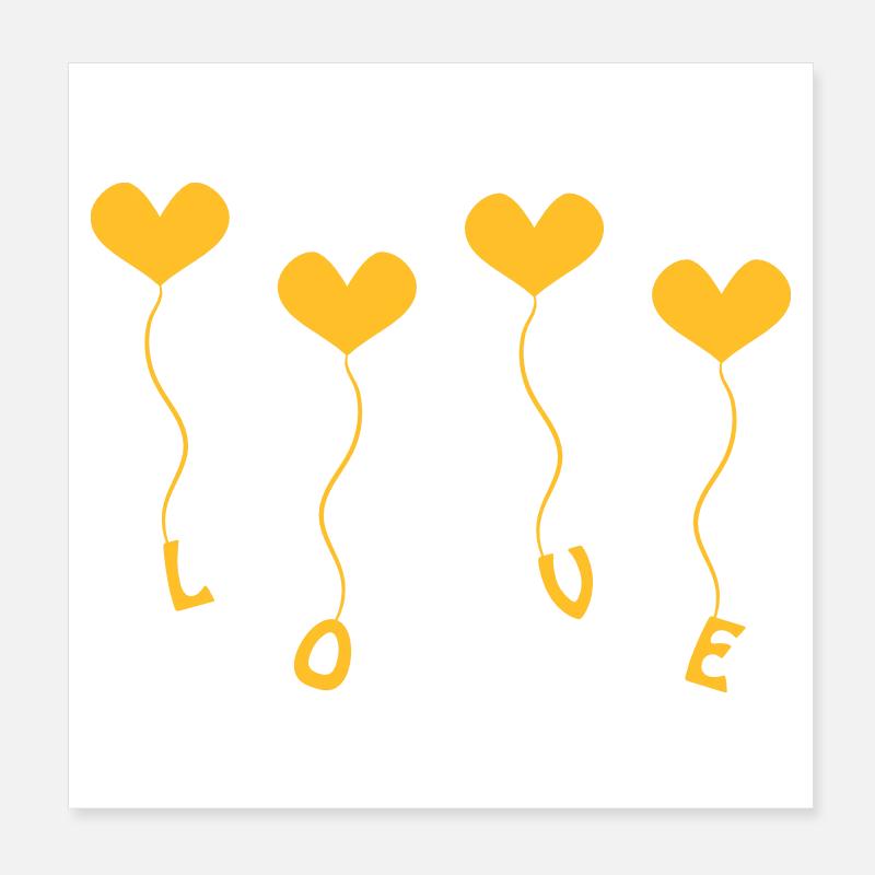 Amour (4) Poster 20 x 20 cm