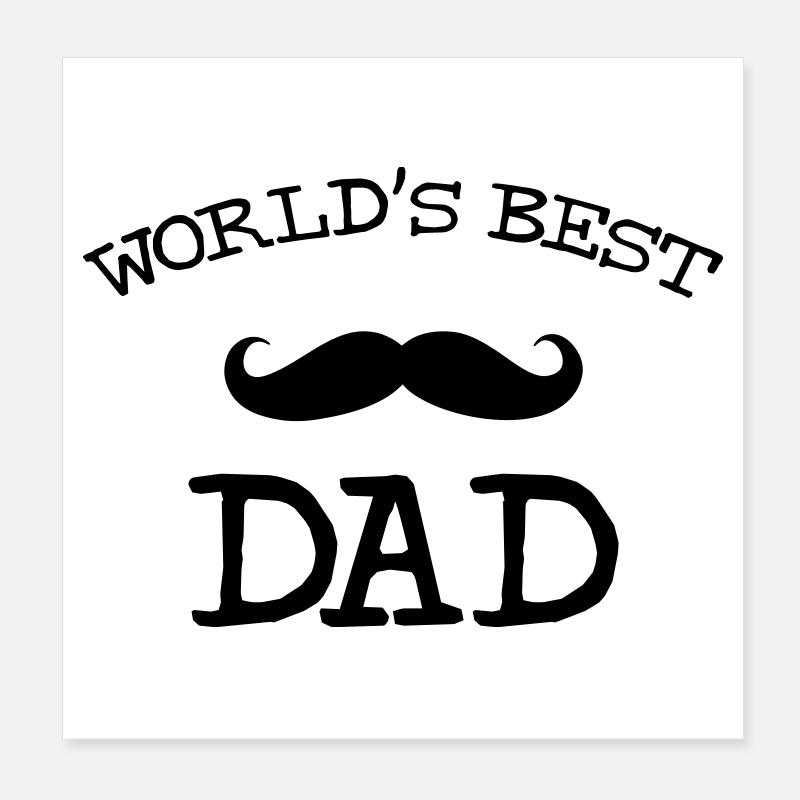 World's Best Dad Poster 20 x 20 cm