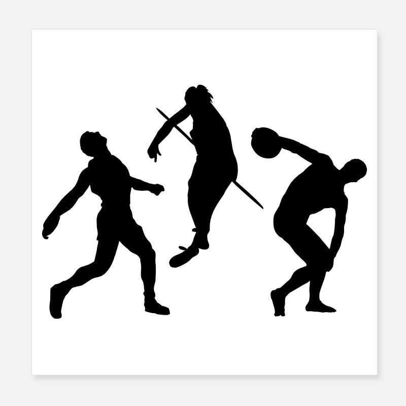Leichtathletik Poster 20x20 cm