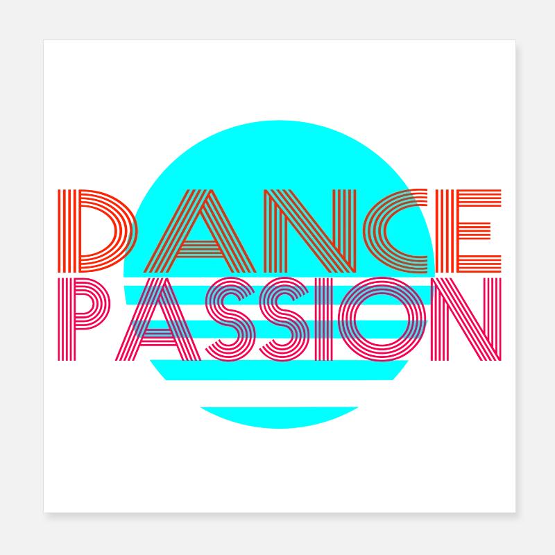 Dance - Poster 20 x 20 cm - blanc