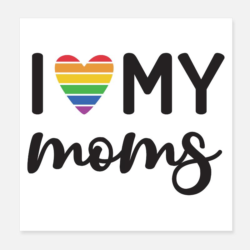 J’aime mes mamans Poster 20 x 20 cm