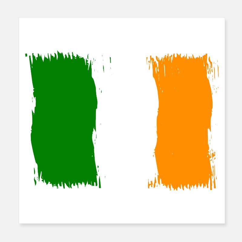 Irlande , Drapeau Drapeau Cadeau Poster 20 x 20 cm