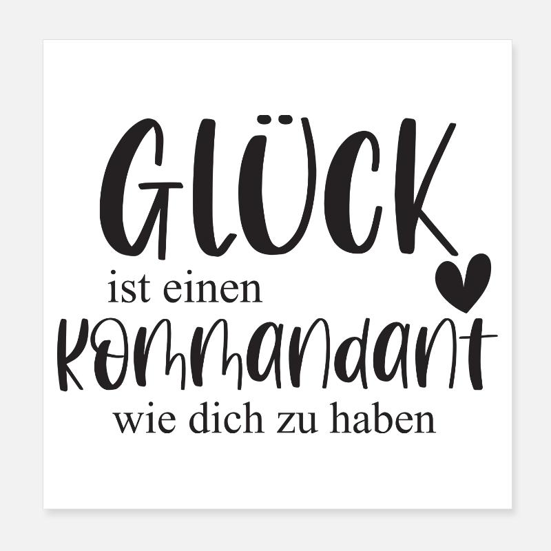 Kommandant Freiwillige Feuerwehr Ehrenamt Geschenk Poster 20x20 cm