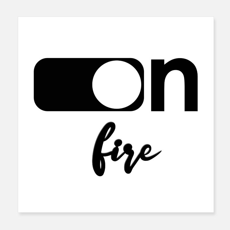 En feu Poster 20 x 20 cm