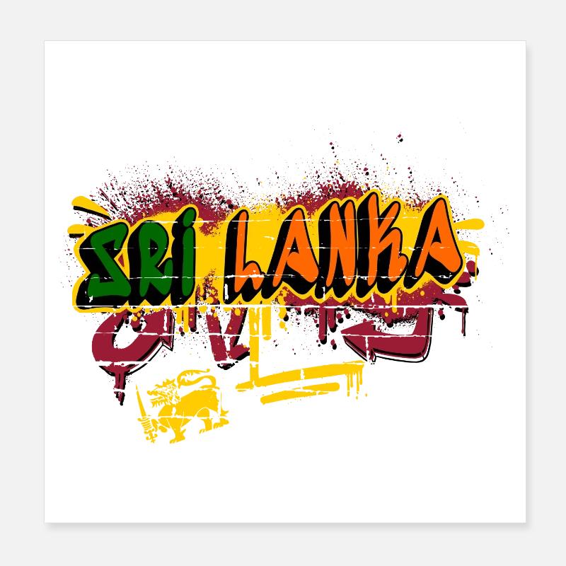 Sri Lankan graffiti design Poster 8" x 8" (20x20 cm)