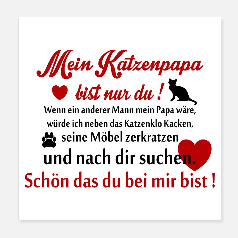 Chat Papa Poster 20 x 20 cm