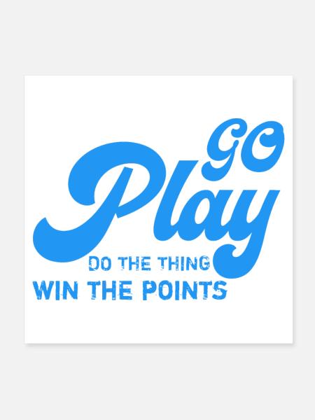 Joue: Fais-le, Gagne les Points - Poster 20 x 20 cm - blanc - Devant