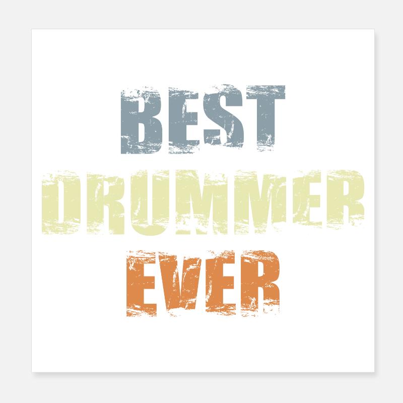Bester Schlagzeuger Poster 20x20 cm