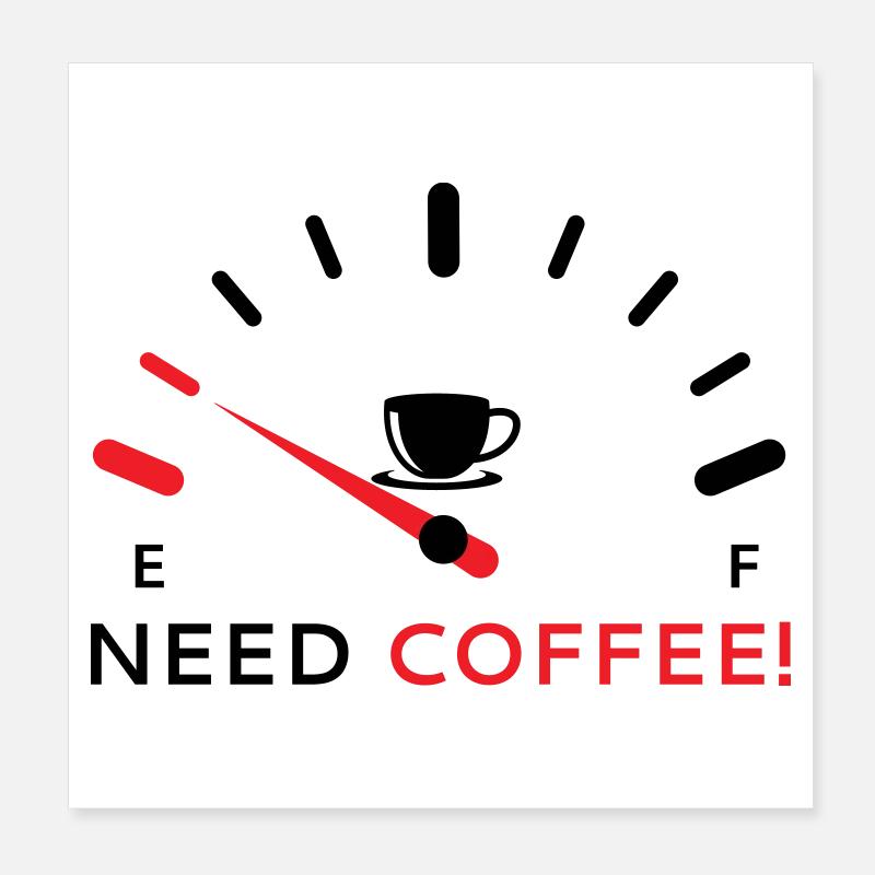 Besoin de café 2 Poster 20 x 20 cm
