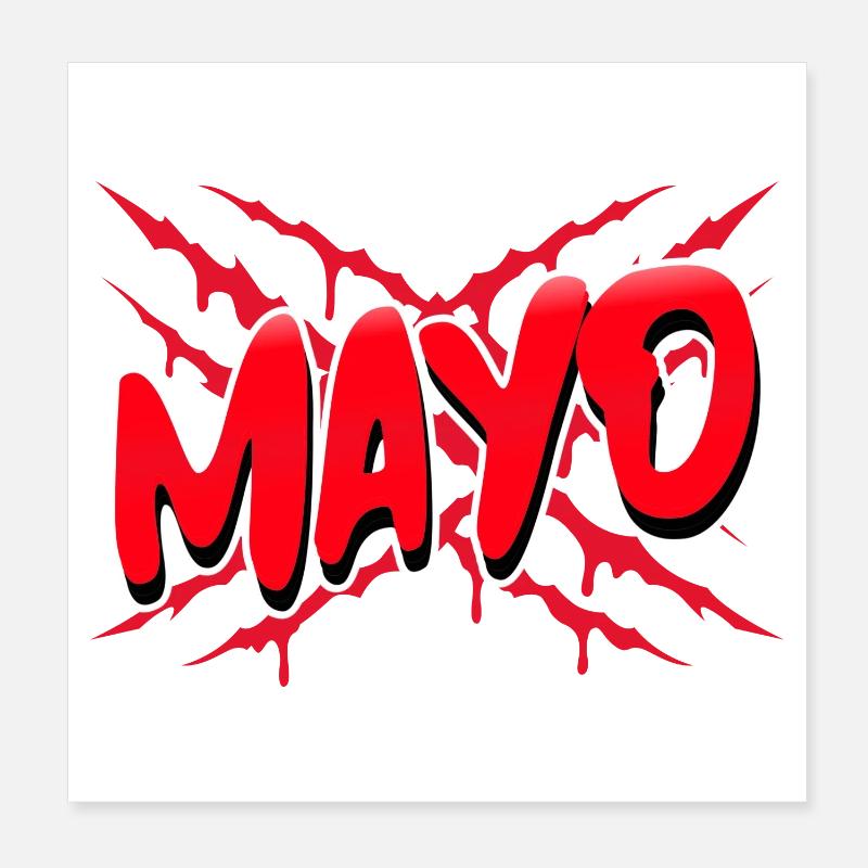 Mayo County Ireland Poster 8" x 8" (20x20 cm)