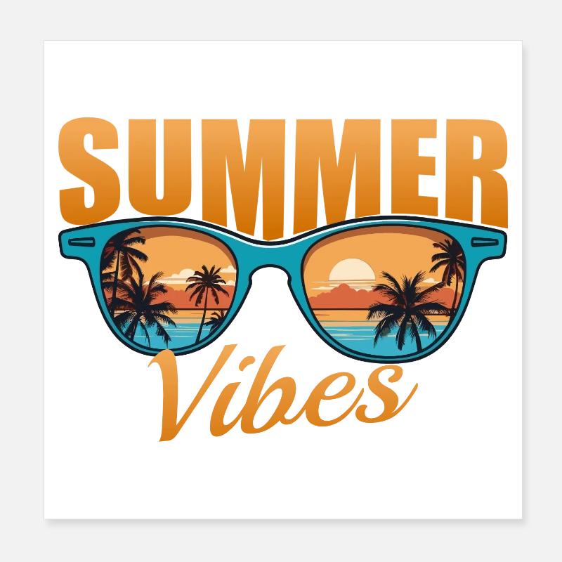 Vibrations estivales Poster 20 x 20 cm