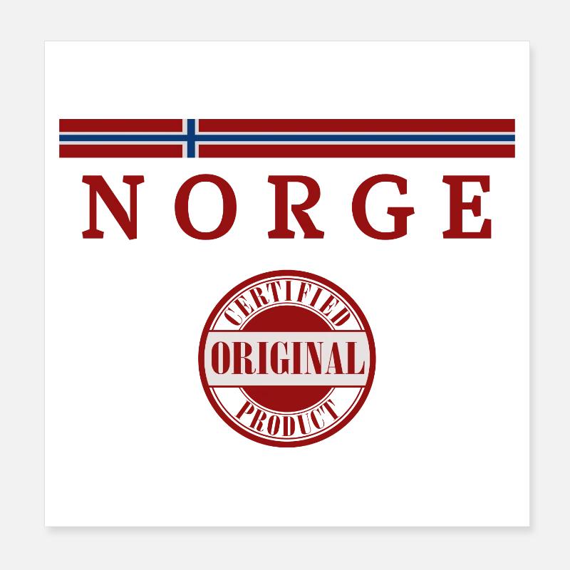 Norwegian flag, Norwegian pride Poster 8" x 8" (20x20 cm)