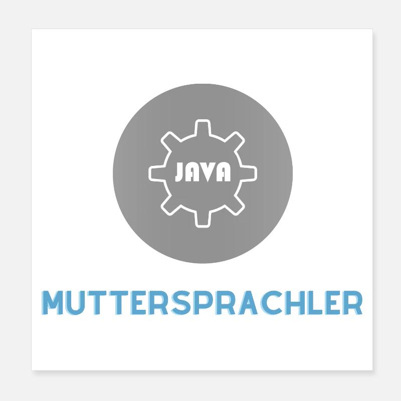 Native speaker: JavaScript Edition - Poster 8" x 8" (20x20 cm) - white