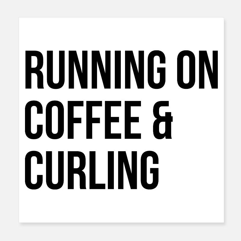 Curling Poster 8" x 8" (20x20 cm)