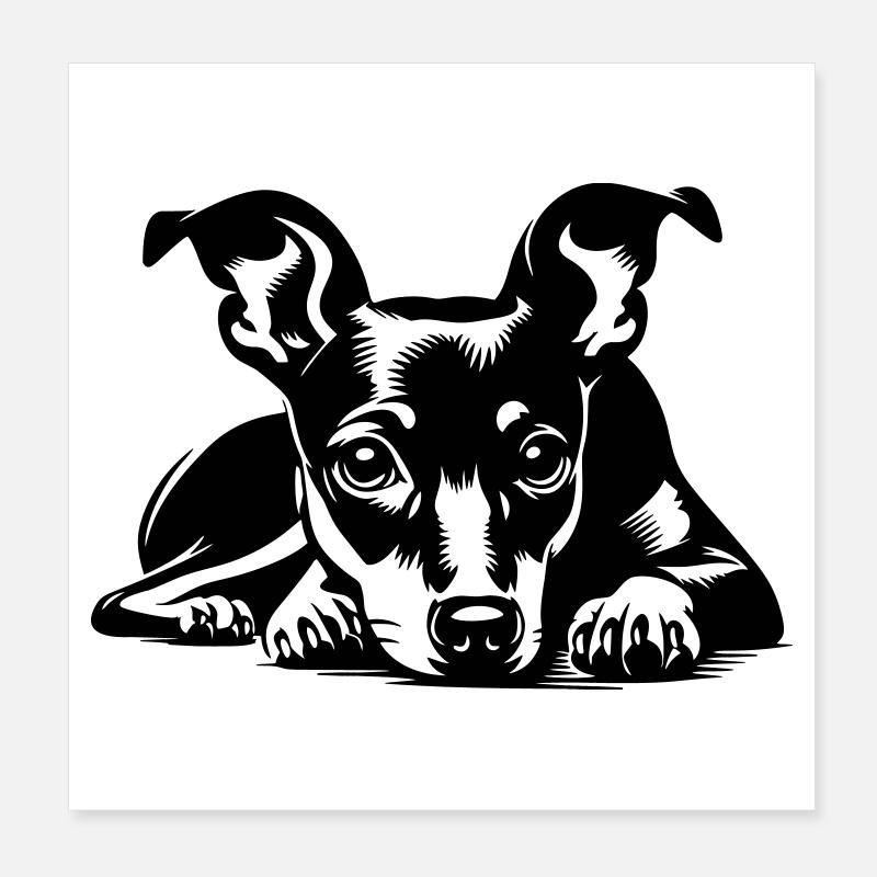 Miniature Pinscher Poster 8" x 8" (20x20 cm)