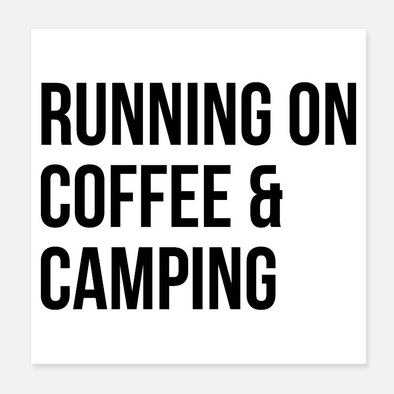 Camping Poster 20x20 cm