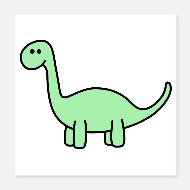 Dino Poster 8" x 8" (20x20 cm)