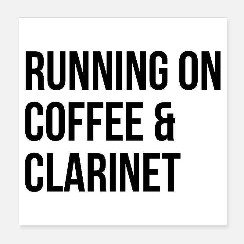 Klarinette Poster 20x20 cm