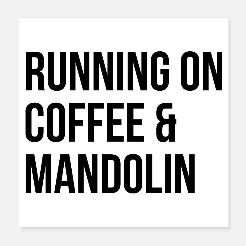 Mandoline Poster 20x20 cm
